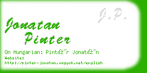jonatan pinter business card